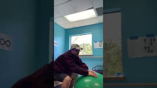 Stroke Rehab  Stroke Rehab  Stretching with the exercise ball [upl. by Okoyik]