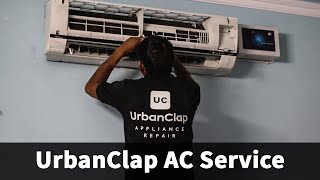 AC Service by Water Jet Pump at Home  Cleaning Split AC  Urban Company Review [upl. by Schrader]