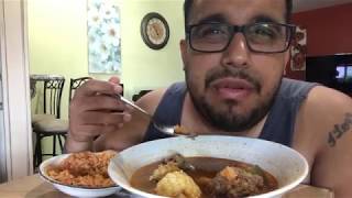 Albondigas Soup MUKBANG  Mexican Food  Meatball Soup  Mexican Rice  Soup Mukbang [upl. by Eidorb]