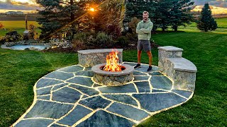 DIY Light Up Patio amp Smokeless Firepit  Full Build [upl. by Cotterell902]