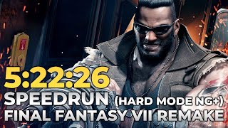 Speedrun FFVII REMAKE in 52226 HARD mode  New Game [upl. by Haimorej]