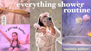 EVERYTHING SHOWERBATH ROUTINE 🛁 girl talk hygiene essentials self care shaving tips etc [upl. by Gnik]