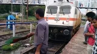 WAP 7 Locomotive coupling with Charminar SF Express [upl. by Elokyn]