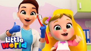 Visiting the Dentist  Kids Songs amp Nursery Rhymes by Little World [upl. by Aymahs]