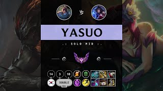 Yasuo Mid vs Ahri  KR Master Patch 1411 [upl. by Ttennej]