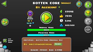 GD quotrotten corequot by Alexcont Weekly Demon Coin  Geometry Dash 2113 [upl. by Celestyn]