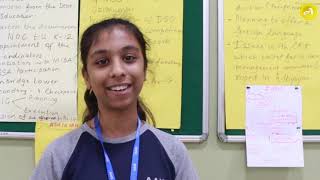 Student Amulakh Amichand International School sharing her experince from the Adhyayan review [upl. by Levitus]