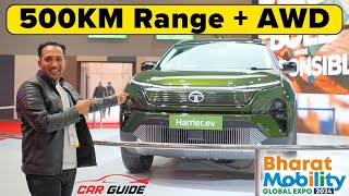 Tata Harrier EV with AWD  500KM Range  5 Star Safety  Tatas Next Electric Car in India [upl. by Ennaylime]