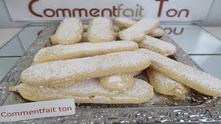 Comment faire des biscuits à la cuillère maison  recette biscuit cuillère [upl. by Ycnaf206]