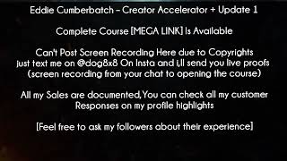 Eddie Cumberbatch Course  Creator Accelerator  Update 1 download [upl. by Yelsha]