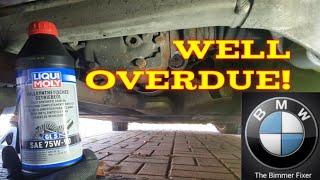 BMW e60e61 Differential Oil Change Preventive Maintenance [upl. by Donielle]