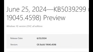 Cumulative Update Preview for Windows 10 Version 22H2 for x64 based Systems KB5039299 [upl. by Newol]