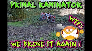 WE BROKE IT AGAIN  THE WORLDS BEST RC MONSTER TRUCK THE PRIMAL RAMINATOR [upl. by Ahcila]