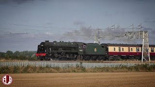 46100 Royal Scot leads the ECS for The Welsh Dragon south 14924 [upl. by Aecila]