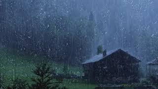 Rain Sounds for Sleeping  Sound of Heavy Rainstorm amp Thunder in the Misty Forest At Night [upl. by Eadwine200]