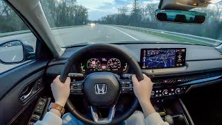 2023 Honda Accord Hybrid Touring  POV Night Drive Binaural Audio [upl. by Arag]