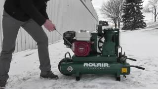 Cold Weather Starting Procedure  GasPowered ROLAIR Air Compressors [upl. by Aennaej]