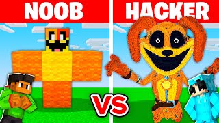 NOOB vs HACKER I Cheated In a DOGDAY Build Challenge [upl. by Nosyaj]