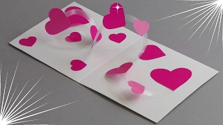 DIY  SPIRAL HEARTS POP UP CARD  TUTORIAL  DIY CARDS [upl. by Berthold]