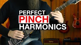 The 7 Steps To Play Perfect Pinch HARMONICS On Your Guitar [upl. by Ellevart]