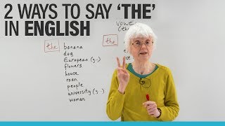 Learn English The 2 ways to pronounce THE [upl. by Frazier]