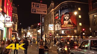 London Walk Shaftesbury Avenue  Theatre District【4K】 [upl. by Cope]