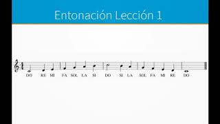 Escala musical Aprende a cantar las notas musicales Lección 1 [upl. by Sisto]