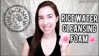 The Face Shop Rice Water Bright Cleansing Foam Review  Korean Skincare Foaming Cleanser [upl. by Aicilf903]