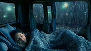 Camping Car Window Rain Sounds for Sleeping and Thunder Sounds to Sleep Fast [upl. by Saretta]