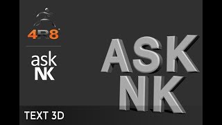 Zbrush 4R8  Text 3D [upl. by Fasto54]