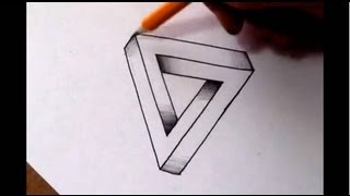 How To Draw The Impossible Triangle  Optical Illusion [upl. by Yenor]