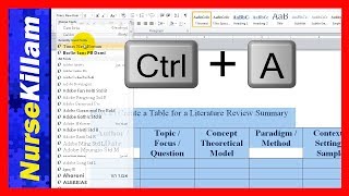 How to Create a Table for a Literature Review Summary [upl. by Sancho18]