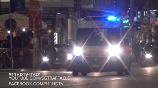 911HDTV 118 AMBULANZA CROCE DORO IN EMERGENZA A MILANO [upl. by Bolten]