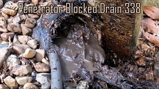 Blocked Drain 338  Moments Before Mud amp Rocks Spray All Over The Yard [upl. by Rusticus]