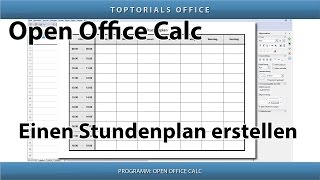 STUNDENPLAN  TAGESPLAN zum ausdrucken erstellen  Download OpenOffice Calc [upl. by Wallis]