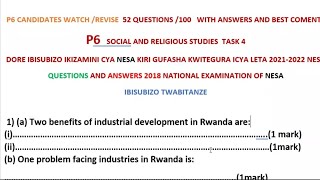 P6 NESA SOCIAL STUDIES EXAMINATION SOCIAL CORRECTION TO PRERARE 2022 [upl. by Bueschel]