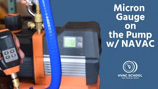 Micron Gauge on the Pump w NAVAC [upl. by Notsirk]