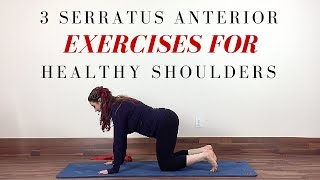 3 serratus anterior exercises for shoulders [upl. by Call]