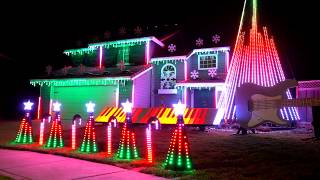 Metal Carol of the Bells Christmas Light Show Dec 2017 [upl. by Hatcher]