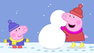 Peppa Pig Full Episodes Building a Snowman with Peppa and George 78 [upl. by Brinna409]