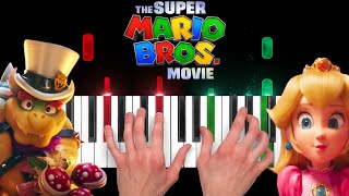 Bowser Song  Peaches  Super Mario Bros Movie Jack Black  Piano Cover amp Tutorial [upl. by Aicilak]