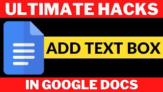 How To Add Text Box In Google Docs  2023 [upl. by Doehne878]