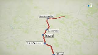 Tour PoitouCharentes 2022  Parcours Etape 5 entre Mansle 16 et Poitiers 86 [upl. by Frere]