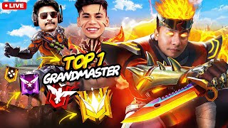 Top 1 Grandmaster Live Rank Push V Badge Youtubers 😱 Tonde Gamer freefire live [upl. by Lenox43]