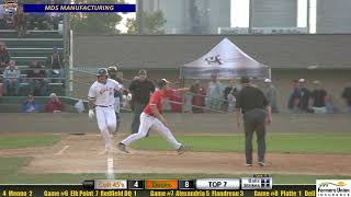 Hunter Ingwerson beats the throw for an infield single [upl. by Anor]