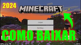 COMO BAIXAR E INSTALAR O MINECRAFT ATUALIZADO EM 2024 [upl. by Aneala802]