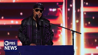 WATCH Stevie Wonder performs at 2024 Democratic National Convention  2024 DNC Night 3 [upl. by Shermie566]