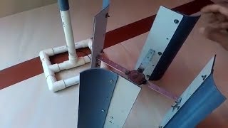 Mini Wind Turbine  Vertical Axis wind Mill  DIY Project How to make tutorial [upl. by Sotsirhc]