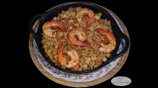 Risotto terremer aux crozets de Savoie crevettes et petits légumes [upl. by Redneval]