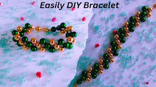 How To Make Easy DIY Bead Bracelet at HomeBeaded Bracelet Love For Beads trending viralvideo [upl. by Isabelle]